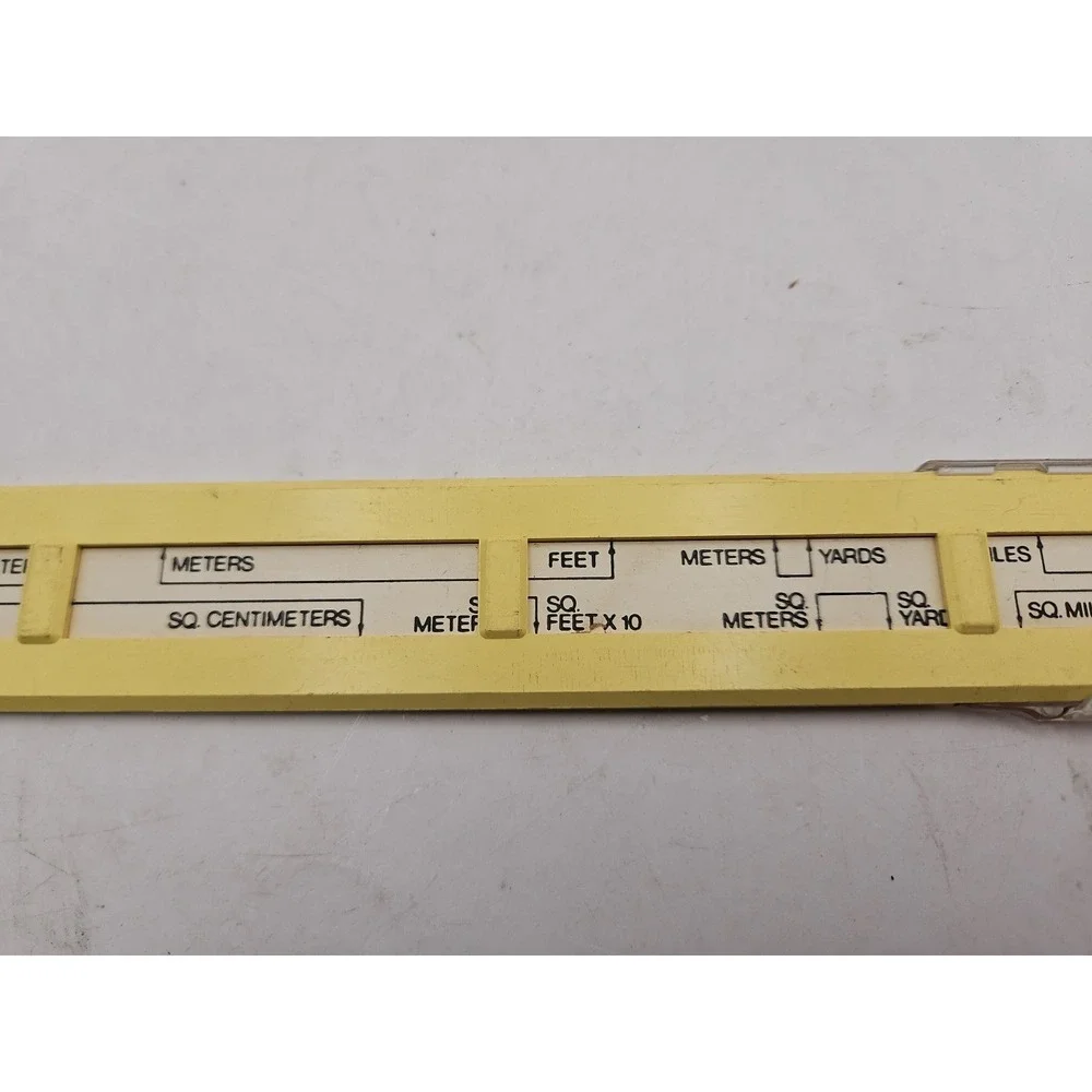 Vintage, Sterling Metric Converter Slide Ruler, 11 inch Length, Made in USA